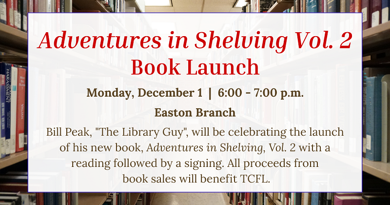 Adventures in Shelving Vol. 2 Book Launch. December 1.