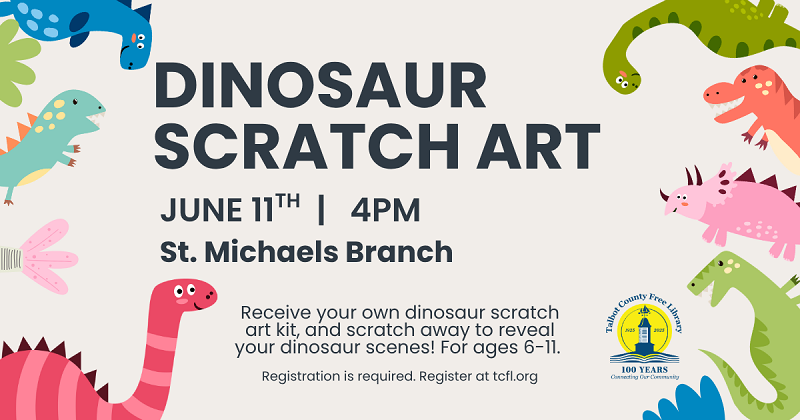 Dinosaur Scratch Art. June 11.