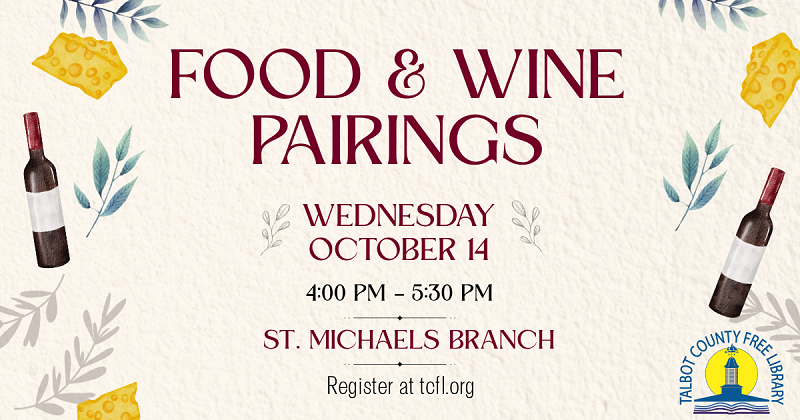 Wine & Food Pairings. October 14.