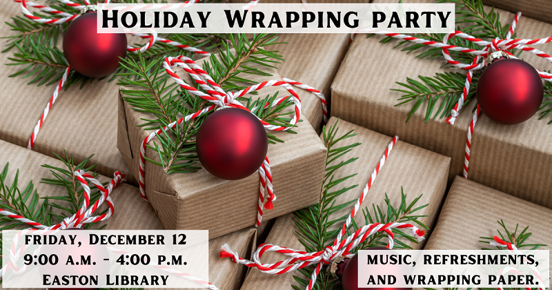 Holiday Wrapping Party. December 12.