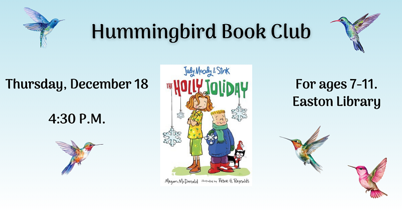 Hummingbird Book Club. December 18.